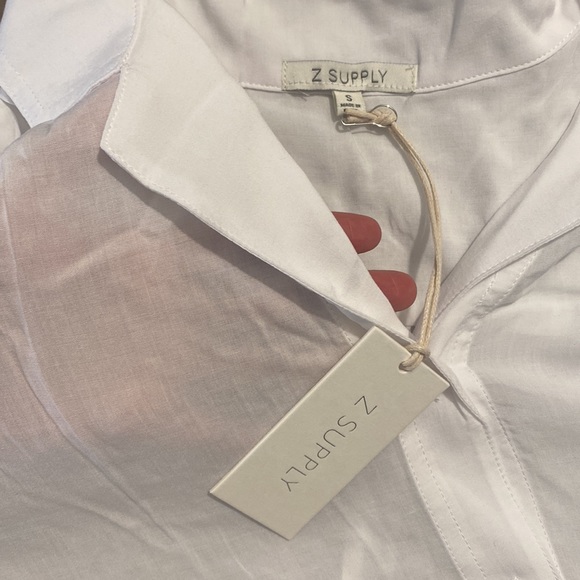 - Zena Flutter Sleeve Button Up Top - Picture 5 of 6